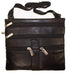 MORGAN Leather Crossbody Bag Adjustable Strap Black