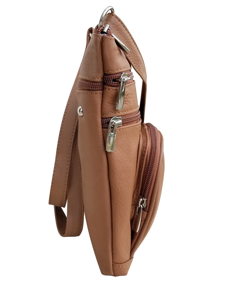 Roulens Triple Zip Small Crossbody Bag for women,Wide Strap Cell Phone Purse  Shoulder Handbag Wallet with Credit Card Slots: Handbags: Amazon.com