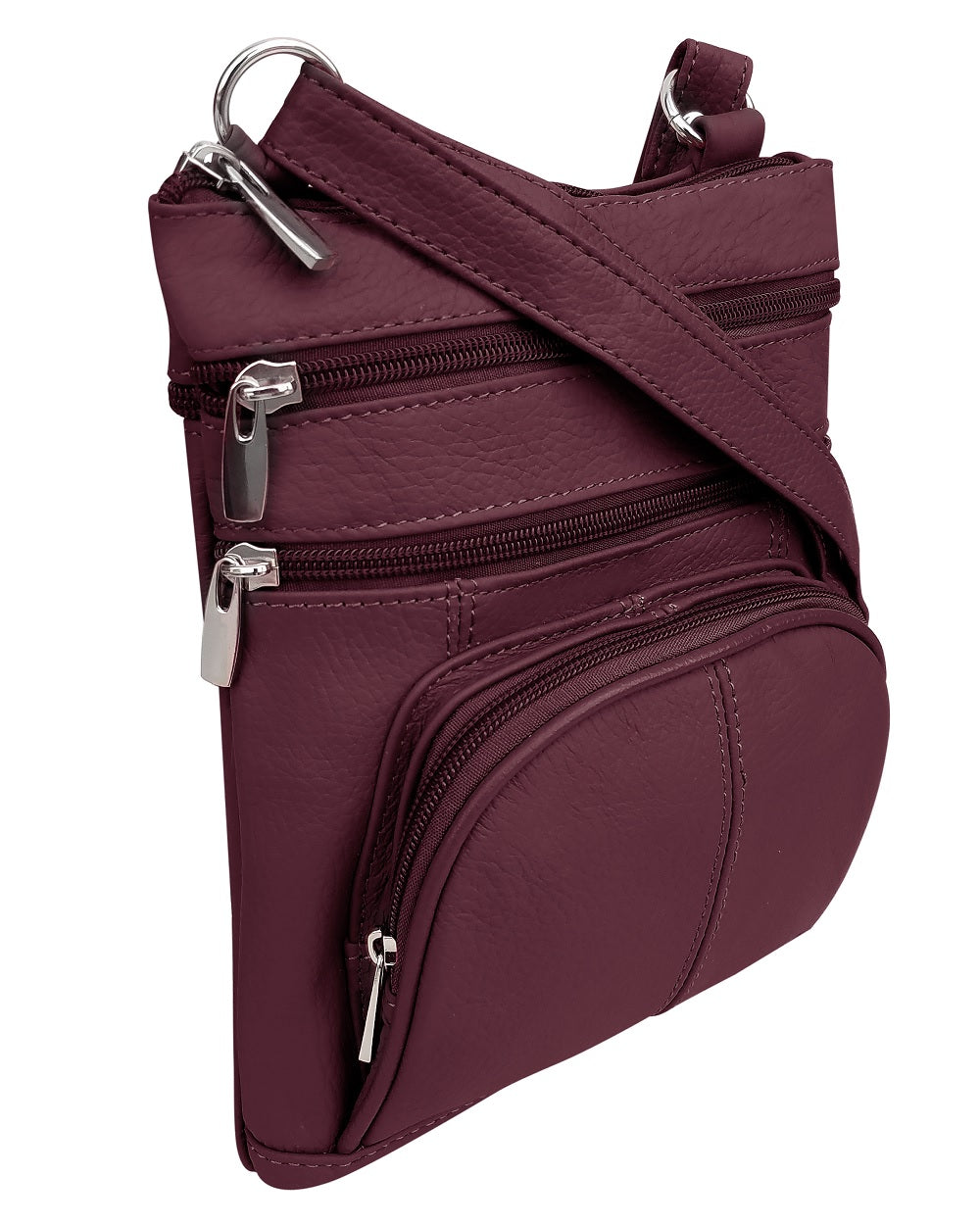 Small Leather Crossbody Purse - Cross Body Bag - With Chevron Micro Ri –  Permanent Baggage