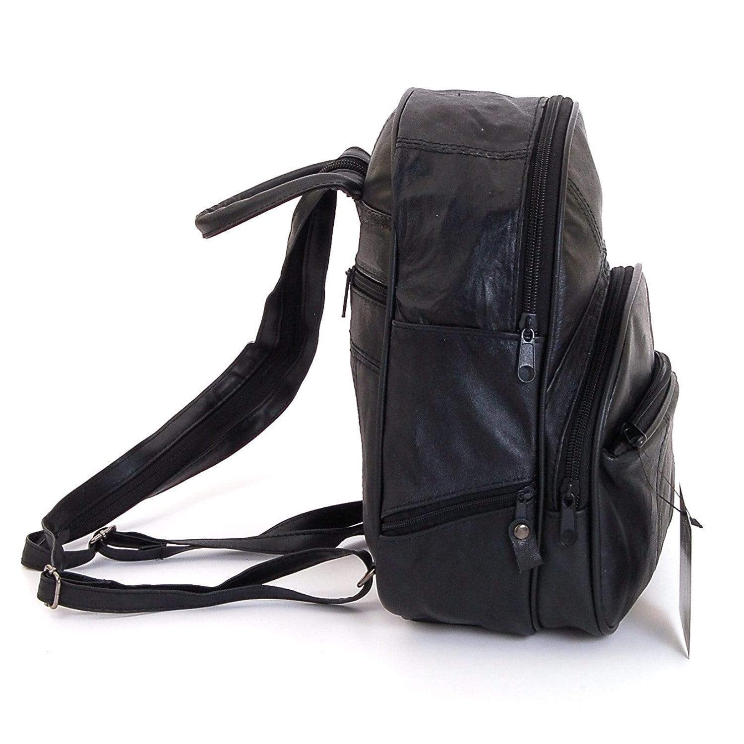 backpack tote bag black leather DAKOTA Leather Backpack Purse Mid Size & Convertible Strap Sling Bag O – Improving Lifestyles
