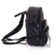 Improving Lifestyles Backpacks Black DAKOTA Leather Backpack Purse Mid Size & Convertible Strap Sling Bag Organizer BLACK