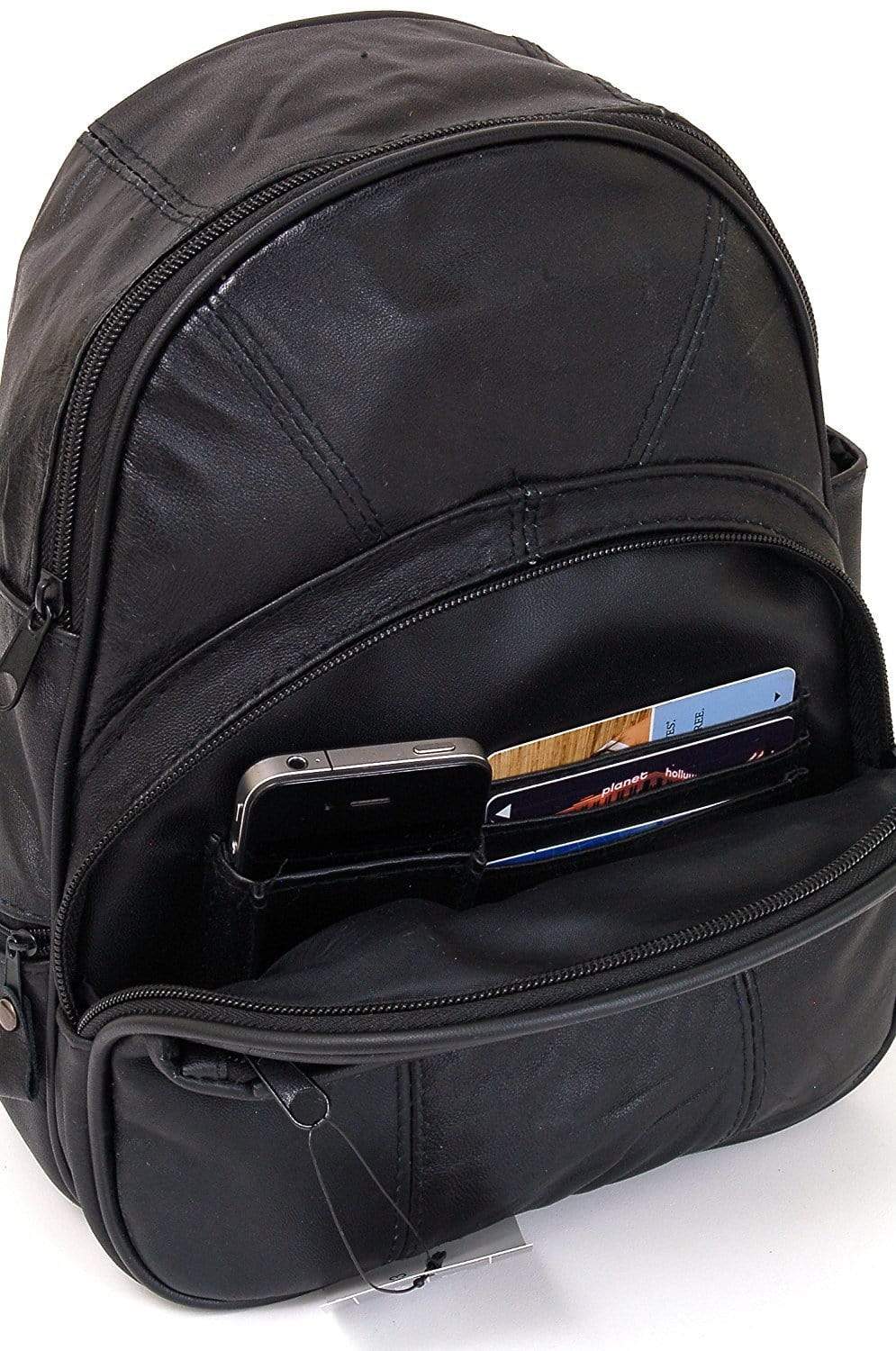black leather backpack purse zipper DAKOTA Leather Backpack Purse Mid Size & Convertible Strap Sling Bag O – Improving Lifestyles