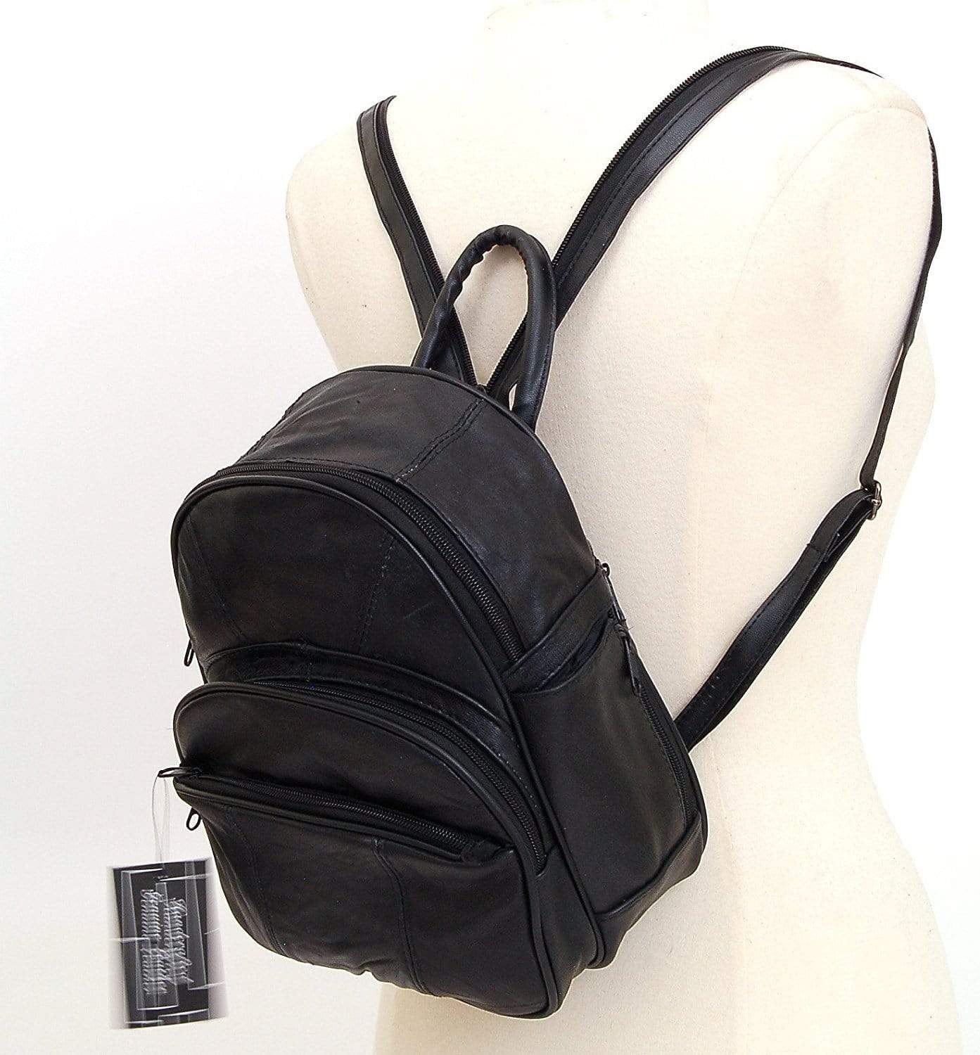 black backpack leather straps DAKOTA Leather Backpack Purse Mid Size & Convertible Strap Sling Bag O – Improving Lifestyles