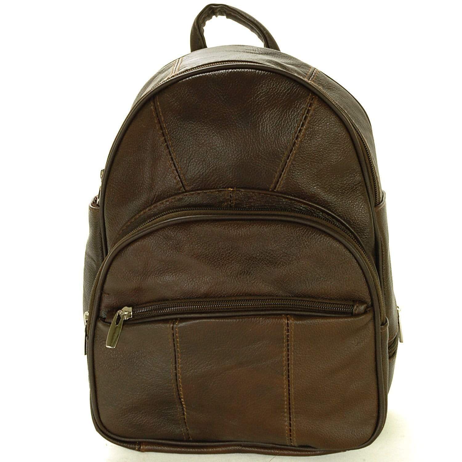 Brown Leather Backpack Purse Mid Size & Convertible Strap – Improving Lifestyles