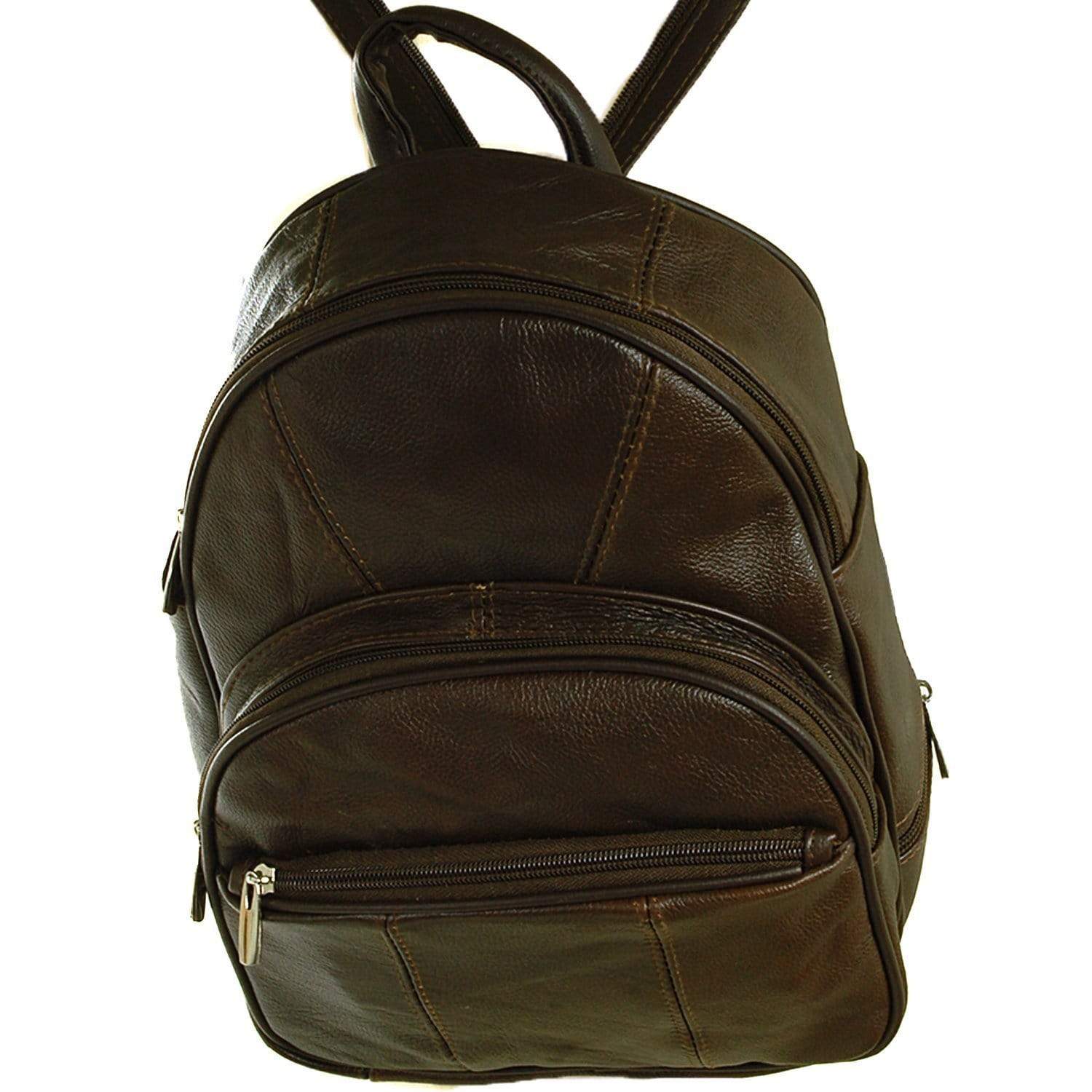 brown mini leather backpack Brown Leather Backpack Purse Mid Size & Convertible Strap – Improving Lifestyles