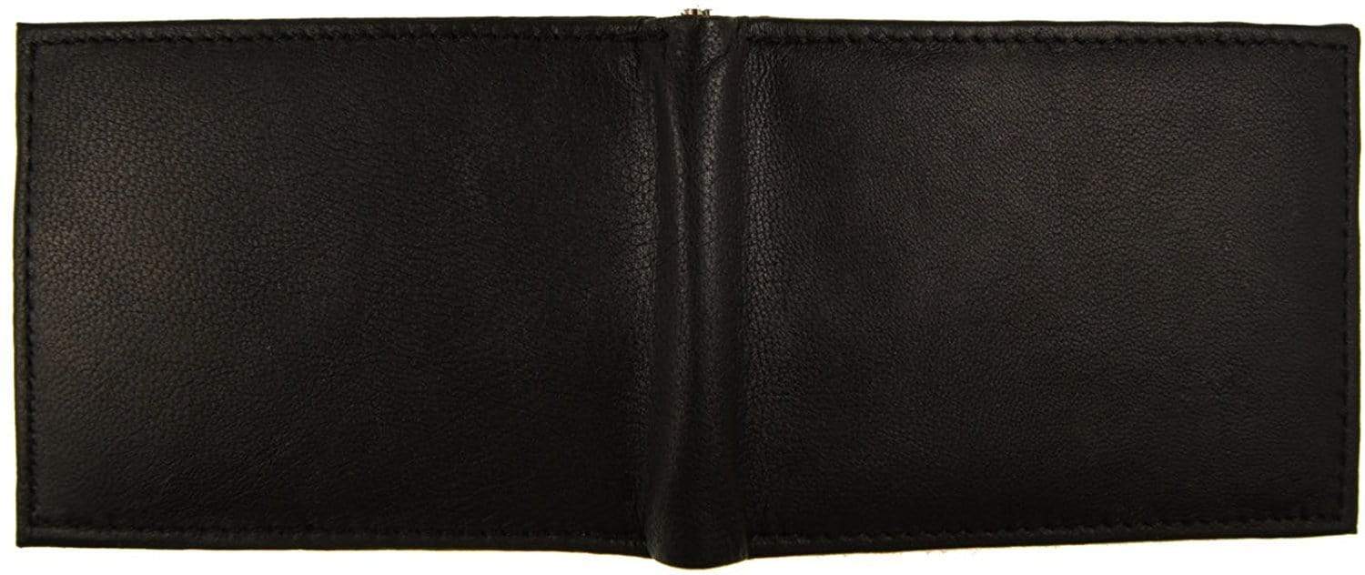 Alex Fold-Over Wallet - Black Classic Leather
