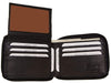 Improving Lifestyles Mens Wallets BERT Leather Bifold Zip Around credit card Fixed Flipup Window ID Wallet