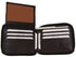 BERT Leather Bifold Zip Around credit card Fixed Flipup Window ID Wallet