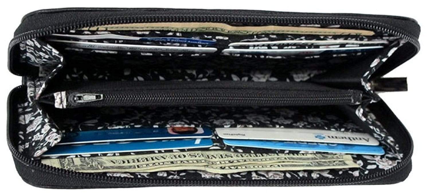 Women Leather Wallet Clutch Long Phone Card Holder Purse Zipper Handbag  Wristlet | eBay